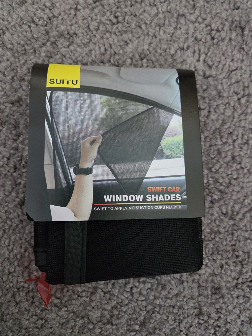 SUITU Black Car Window Shades - Pack